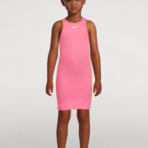 OFF-WHITE : Off Stamp Ribbed Tank Dress - Picture 4 of 11